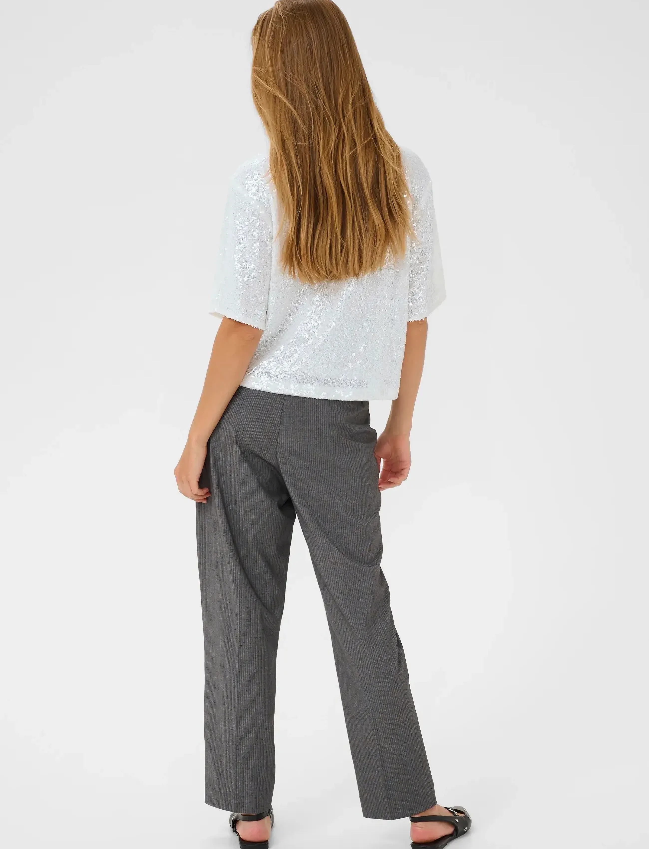 Kaffe - KAmiranda Sequin Blouse - chalk - 4