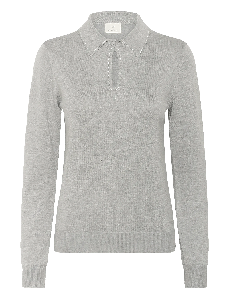 Kaffe - KAjada Polo Pullover - pullover - grey melange - 1