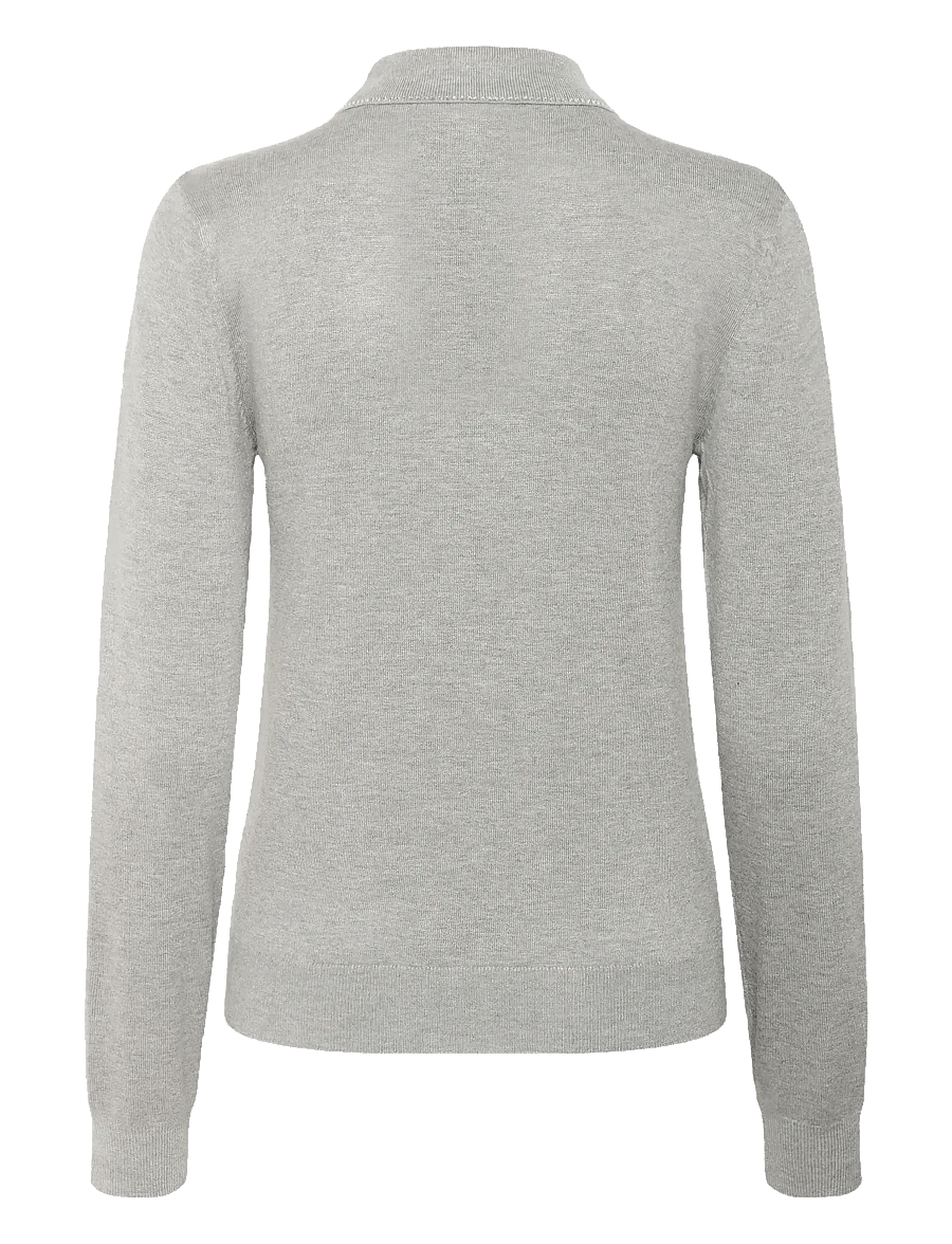 Kaffe - KAjada Polo Pullover - pullover - grey melange - 2