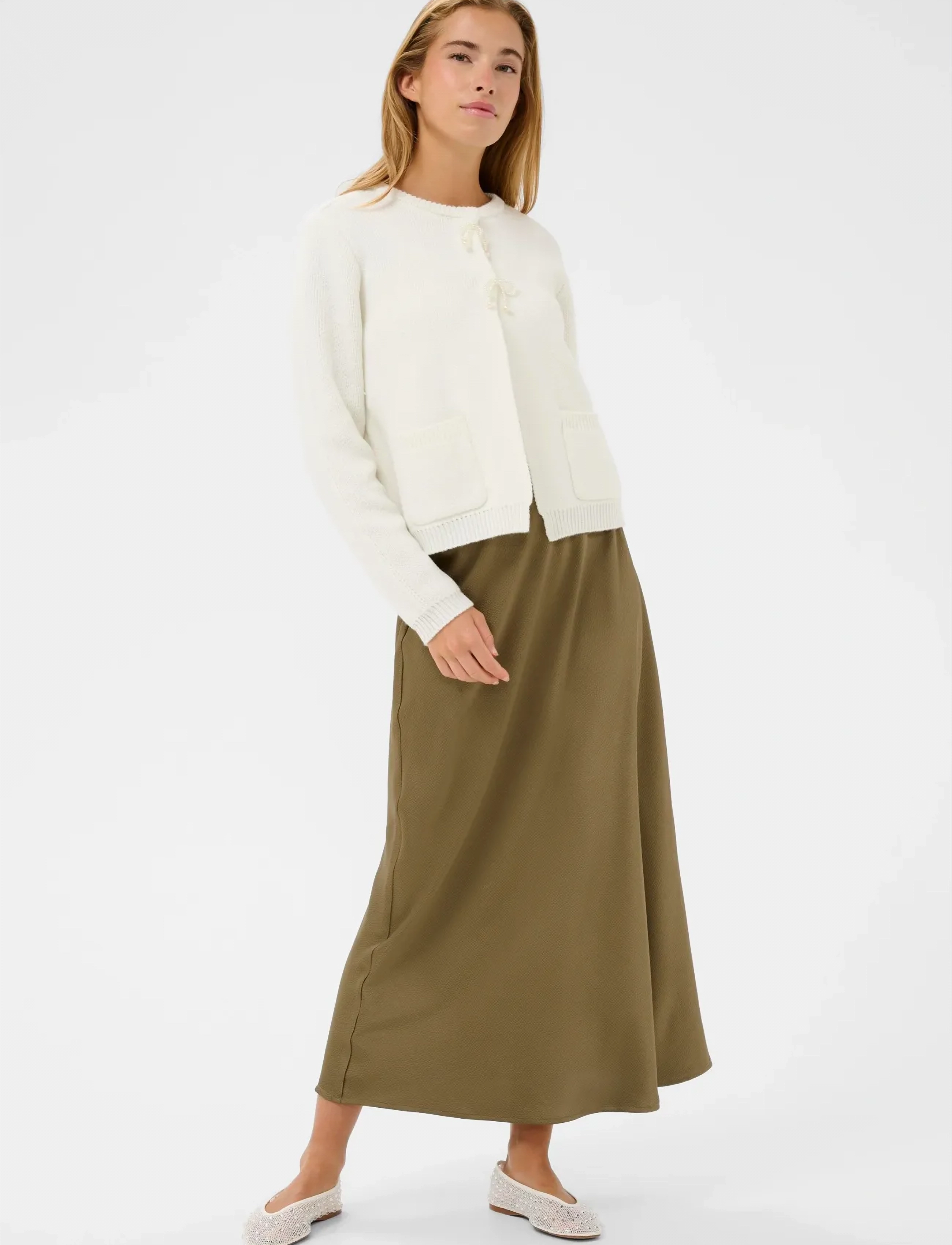 Kaffe - KAbowie Cardigan - koftor - chalk - 3