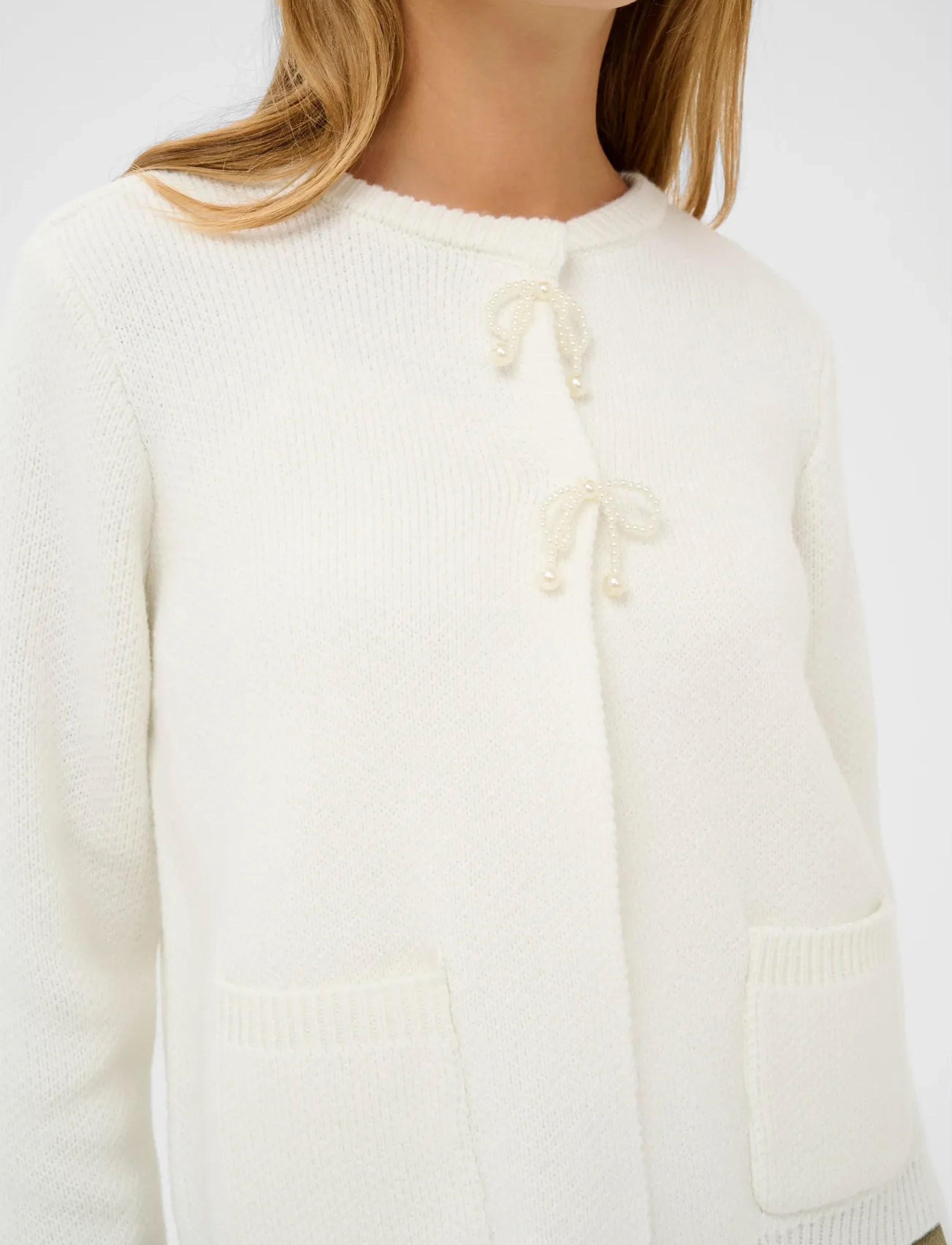 Kaffe - KAbowie Cardigan - koftor - chalk - 5