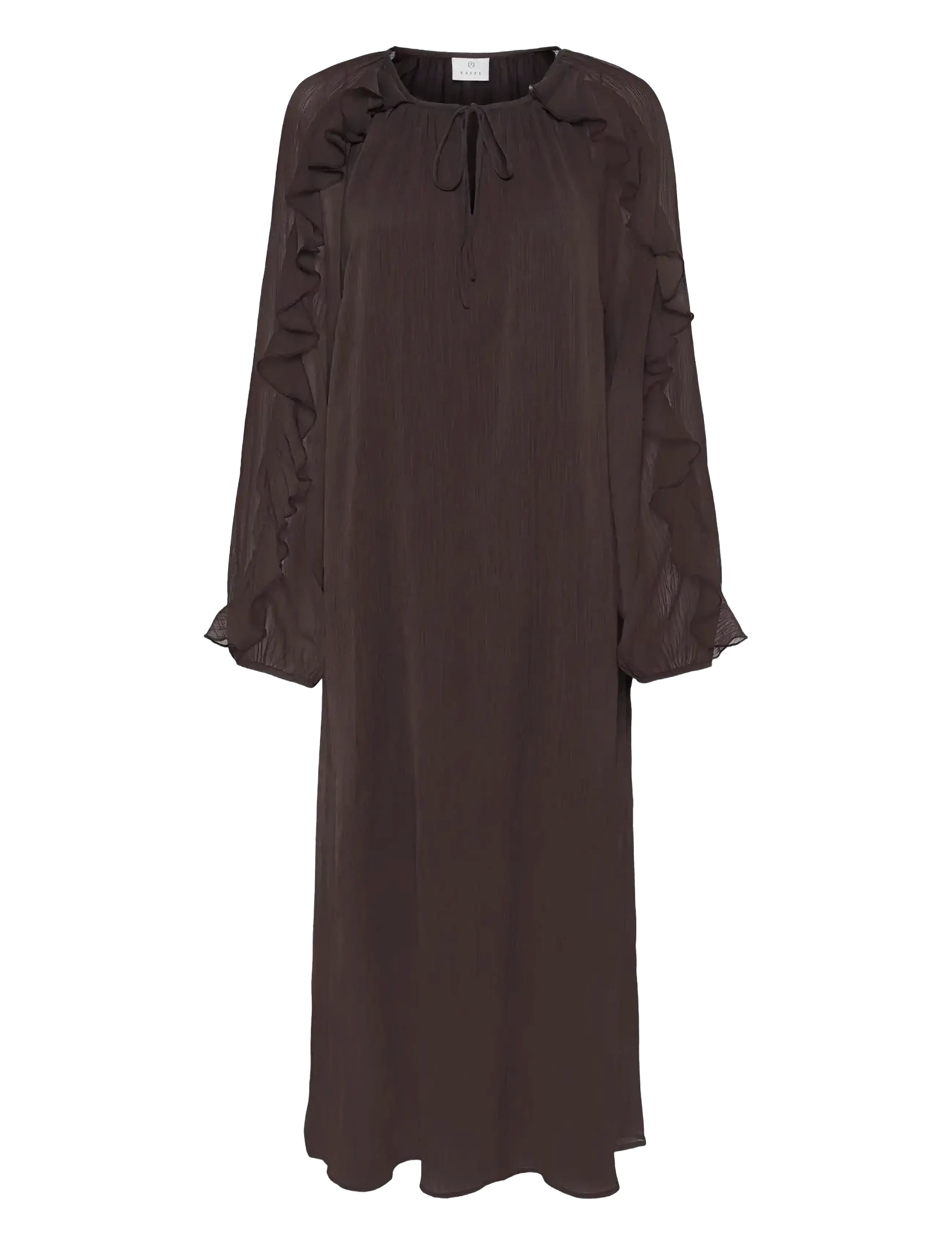 Kaffe KAmila Chiffon Dress - Evening Dresses - BLACK COFFEE / brown
