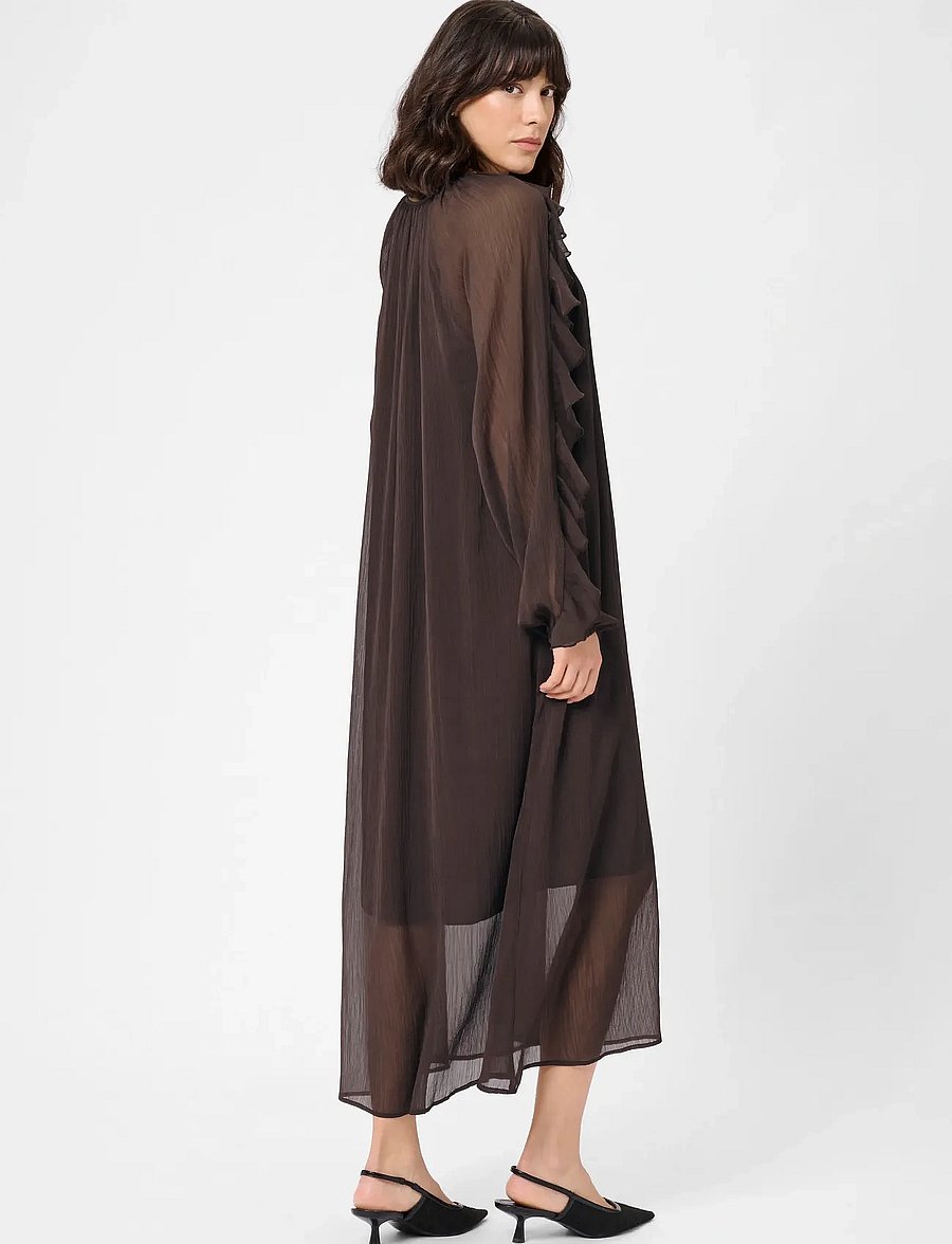 Kaffe - KAmila Chiffon Dress - festkjoler - black coffee - 3