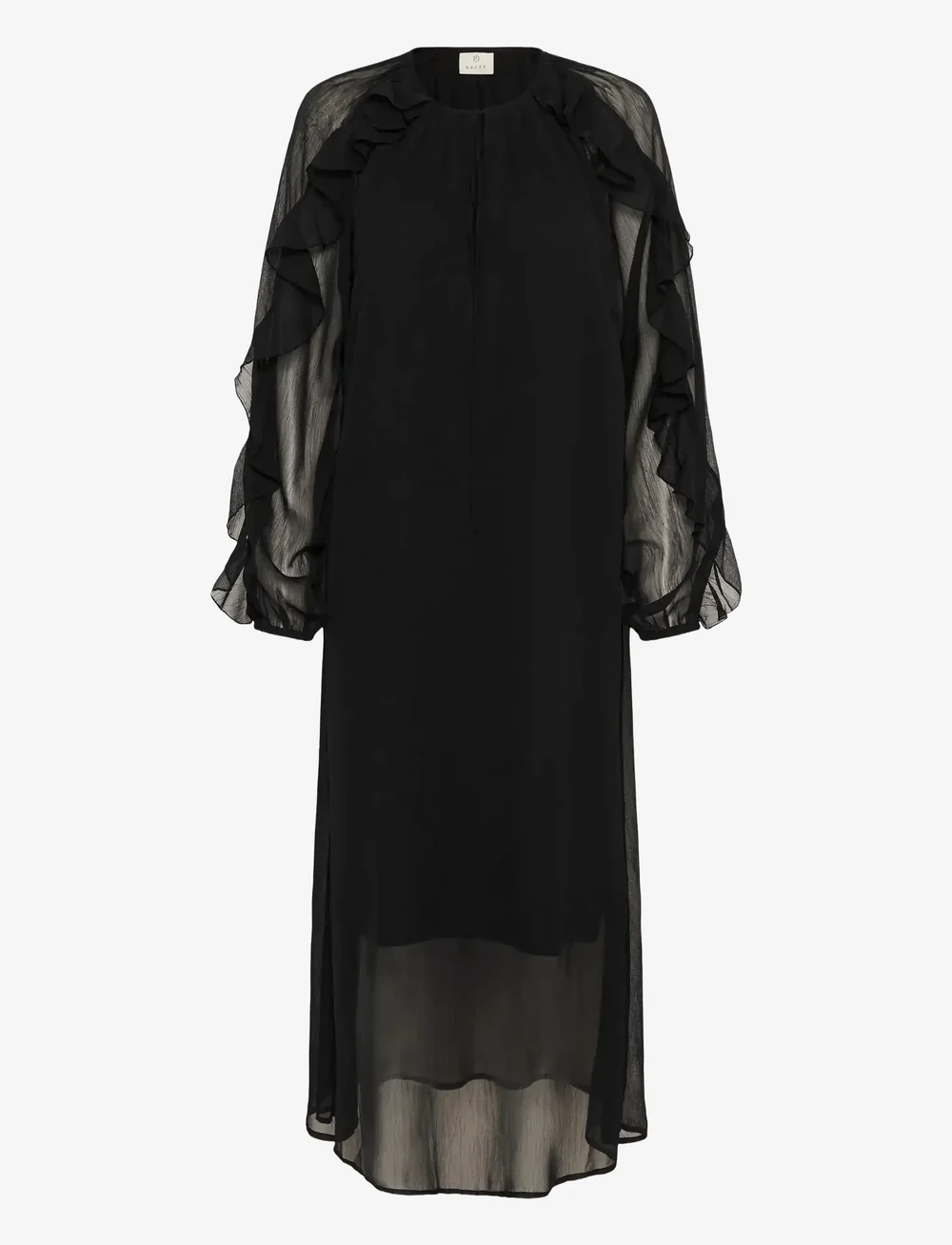 Kaffe - KAmila Chiffon Dress - festklänningar - black deep - 1