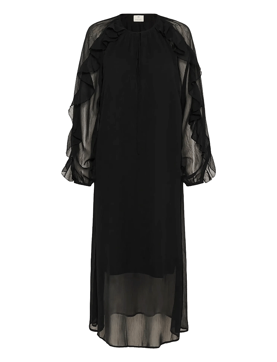 Kaffe - KAmila Chiffon Dress - pidulikud kleidid - black deep - 1