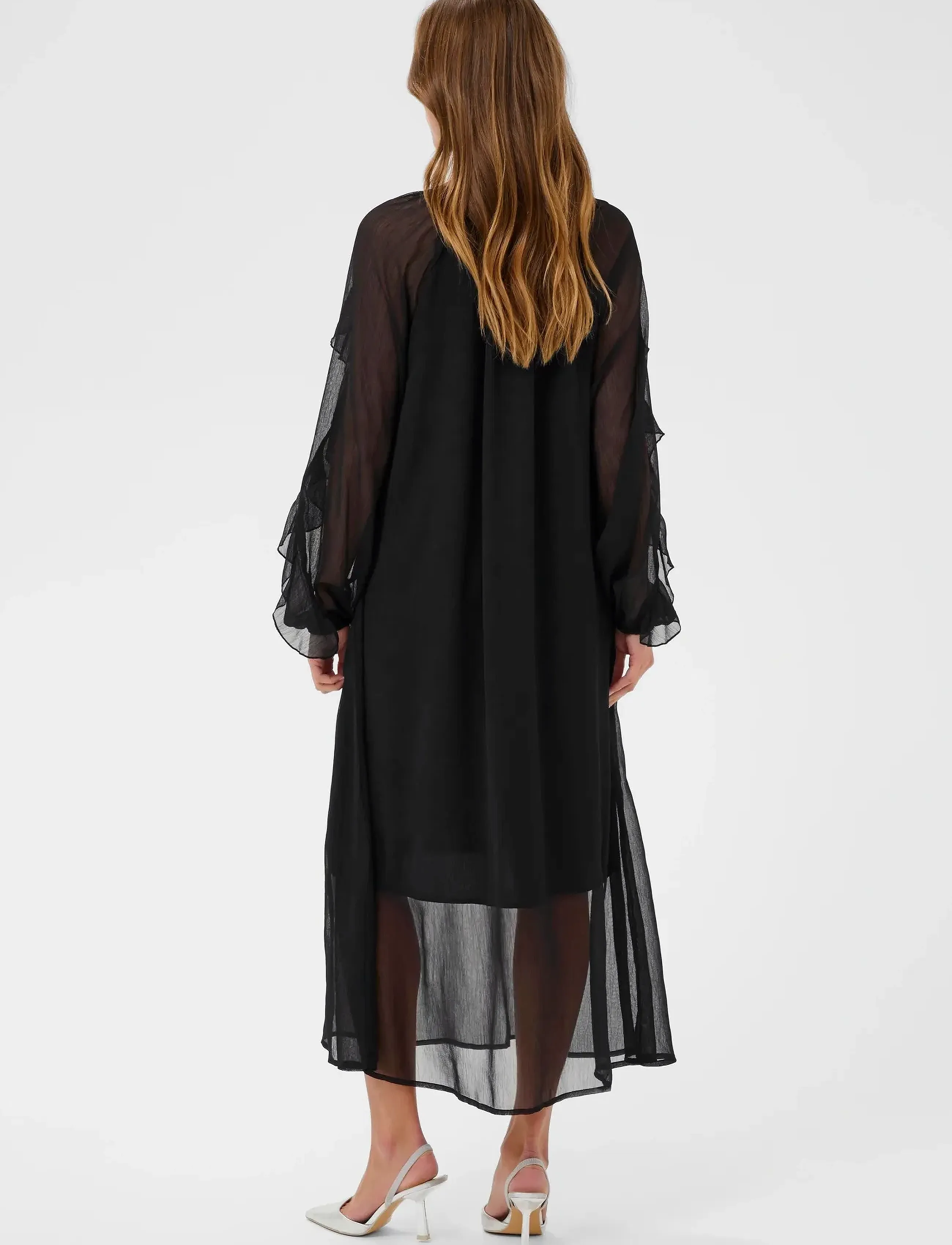 Kaffe - KAmila Chiffon Dress - peoriided outlet-hindadega - black deep - 4