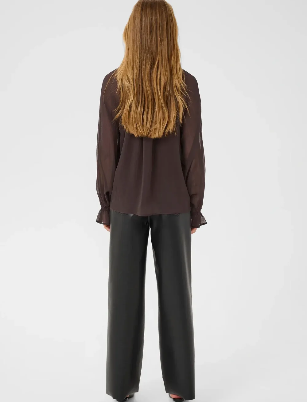 Kaffe - KAmila Chiffon Blouse - blouses à manches longues - black coffee - 4