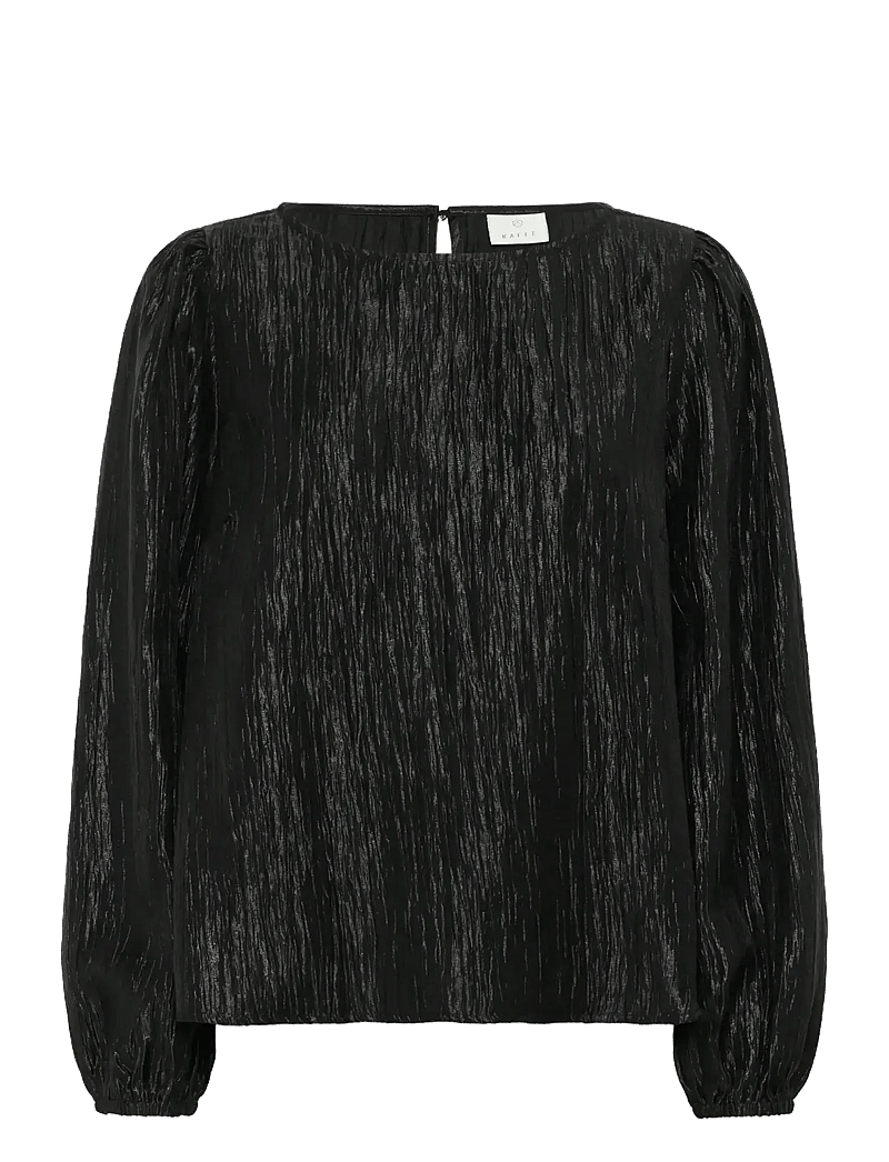 Kaffe - KArizz Blouse - långärmade blusar - black deep - 1
