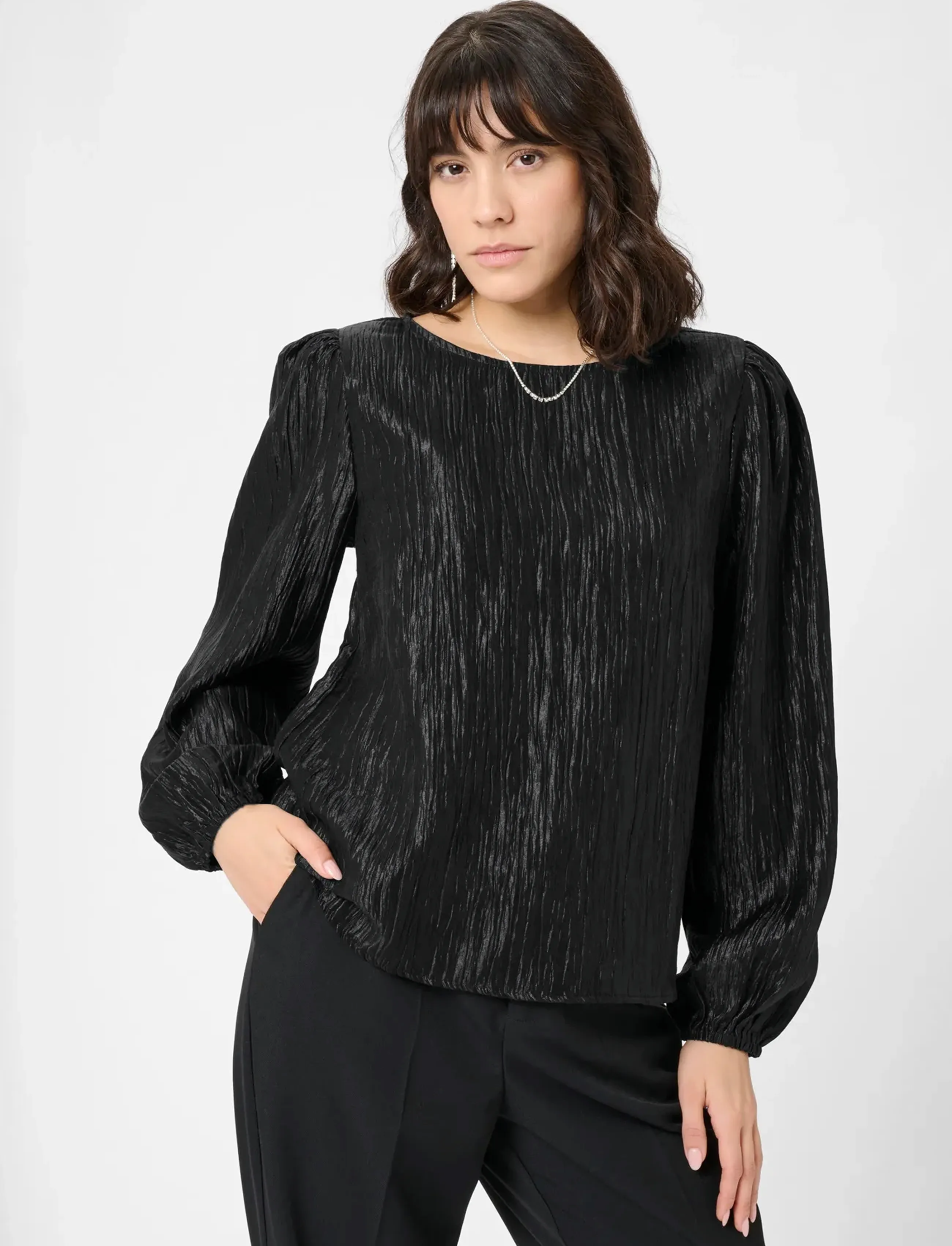 Kaffe Karizz Blouse, 40, Black, Bluser > Langærmede, Dame
