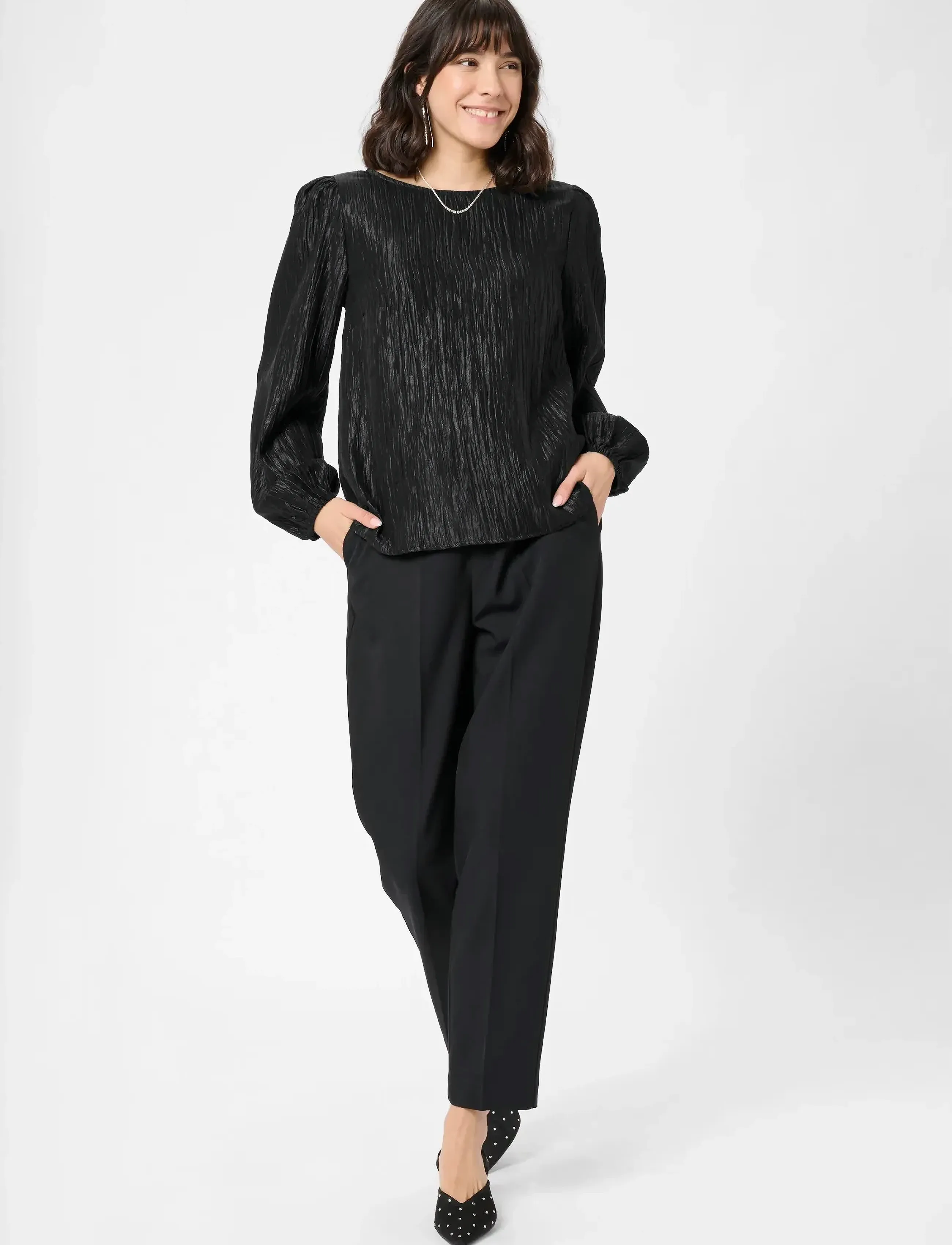 Kaffe - KArizz Blouse - langärmlige blusen - black deep - 3