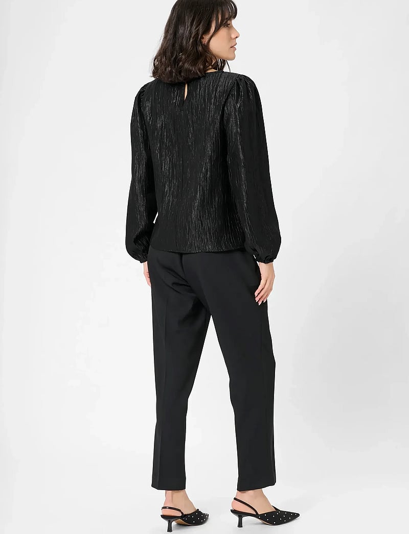 Kaffe - KArizz Blouse - långärmade blusar - black deep - 4