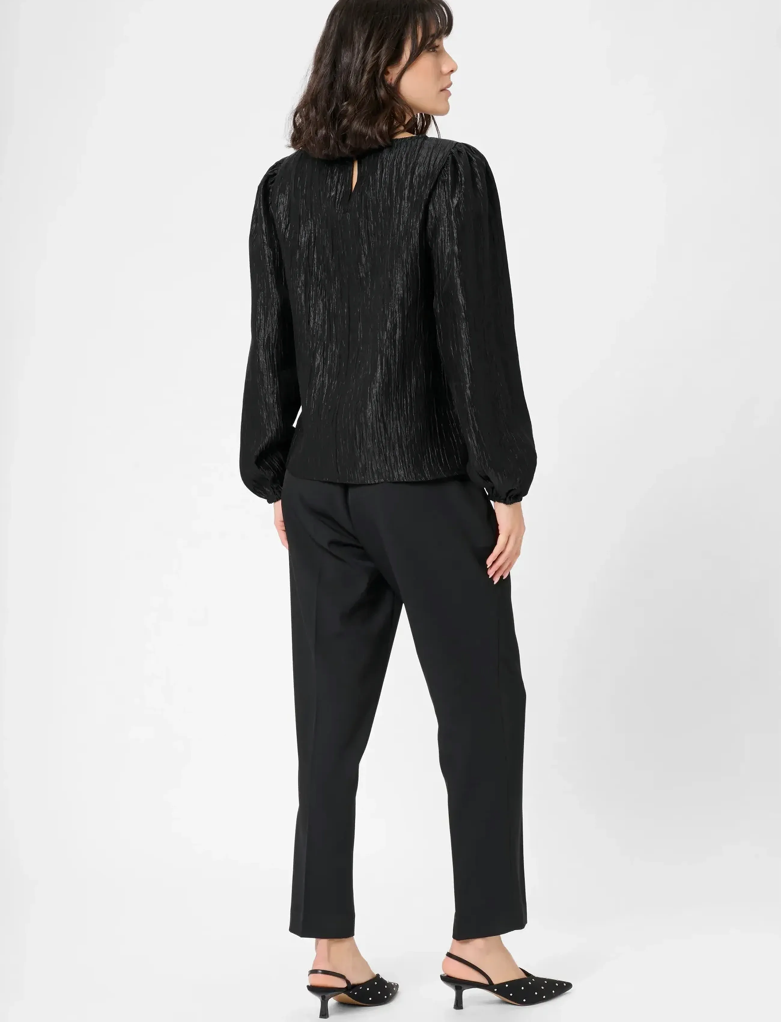 Kaffe - KArizz Blouse - langärmlige blusen - black deep - 4