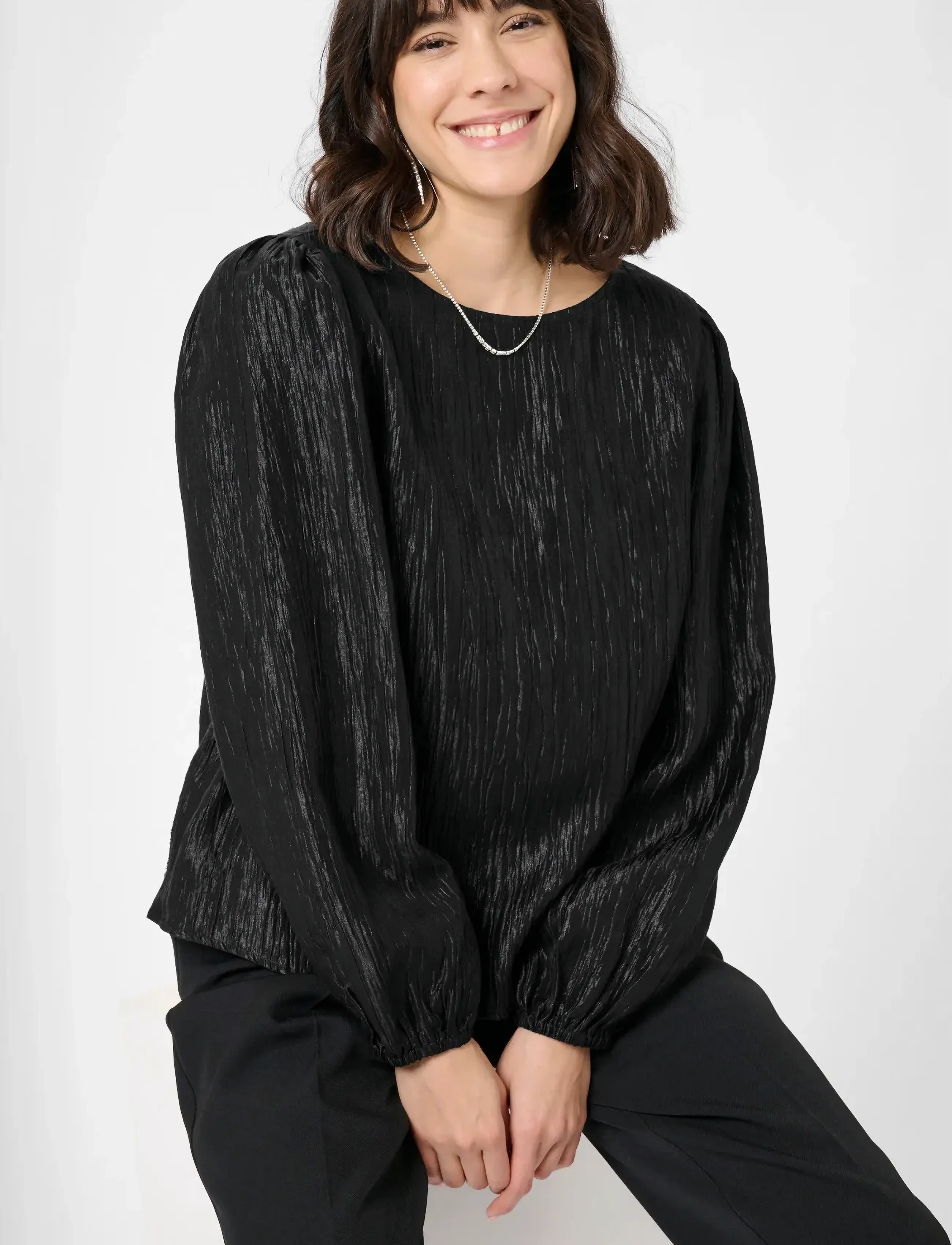 Kaffe - KArizz Blouse - langärmlige blusen - black deep - 5