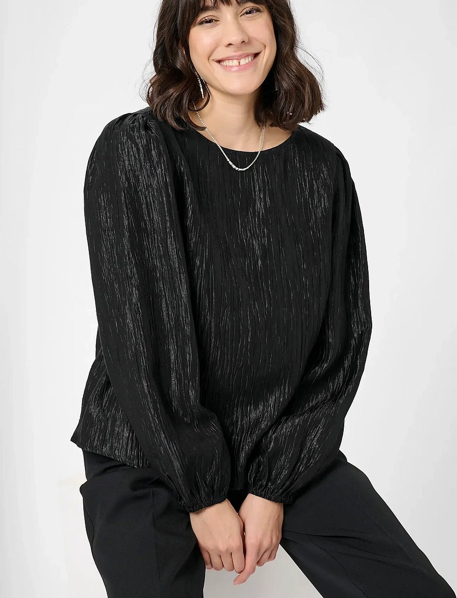 Kaffe - KArizz Blouse - langärmelige blusen - black deep - 5