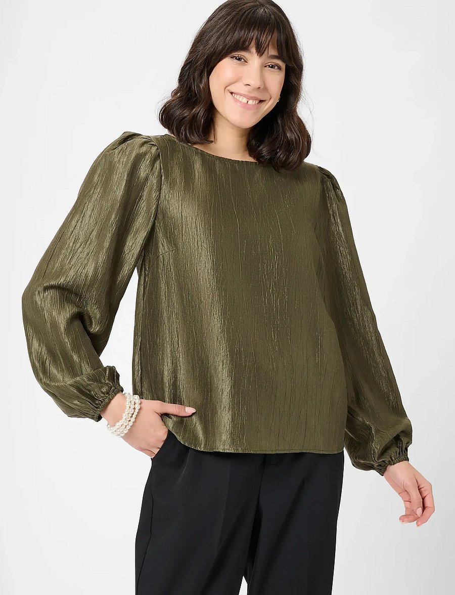 Kaffe - KArizz Blouse - langärmelige blusen - ivy green - 0