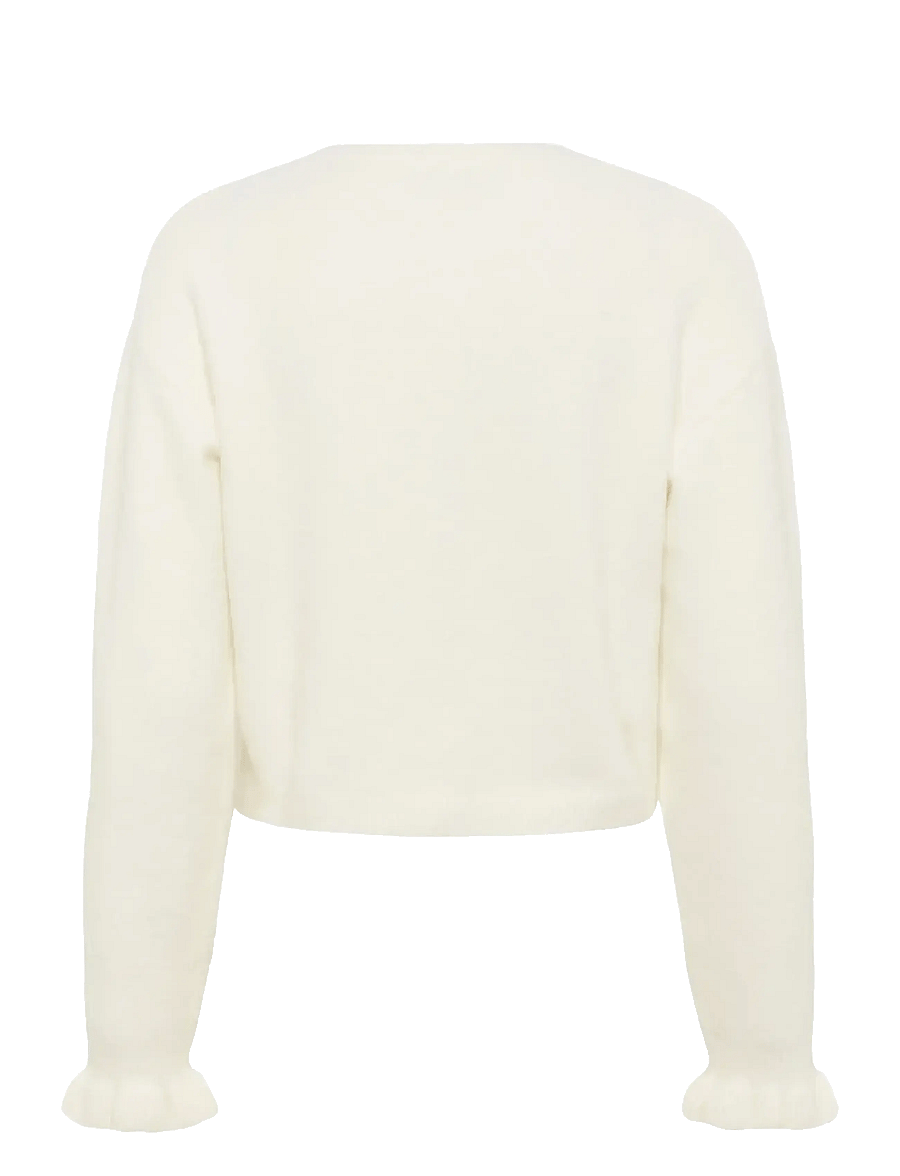 Kaffe - KAcourson Knit Cardigan - koftor - chalk - 2