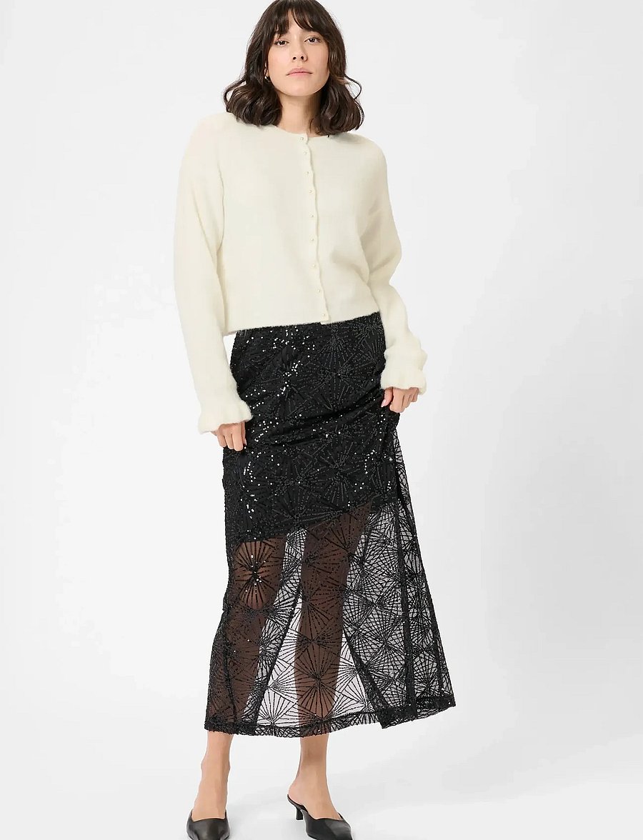 Kaffe - KAcourson Knit Cardigan - koftor - chalk - 3