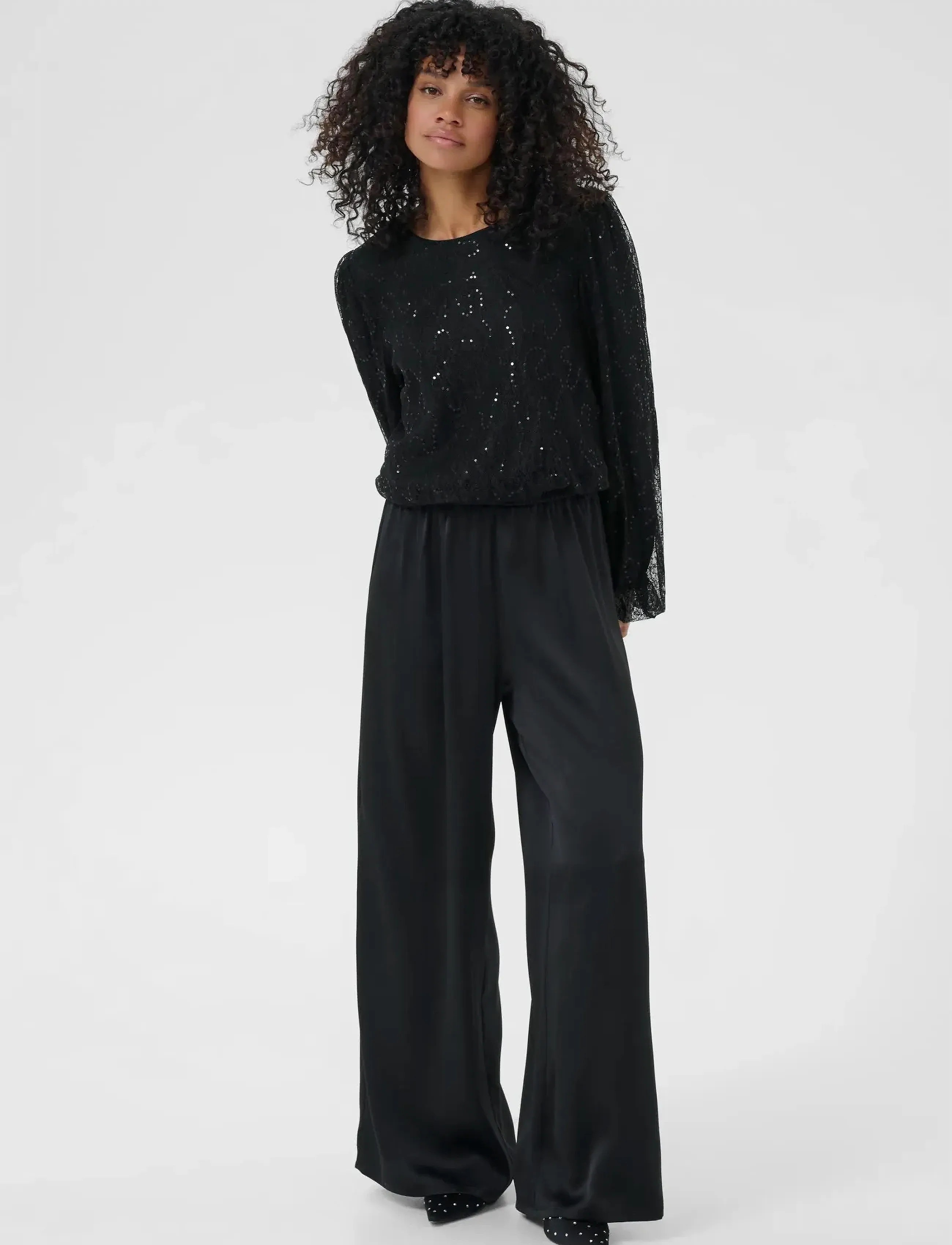 Kaffe - KAotilia Blouse - langärmlige blusen - black deep - 3