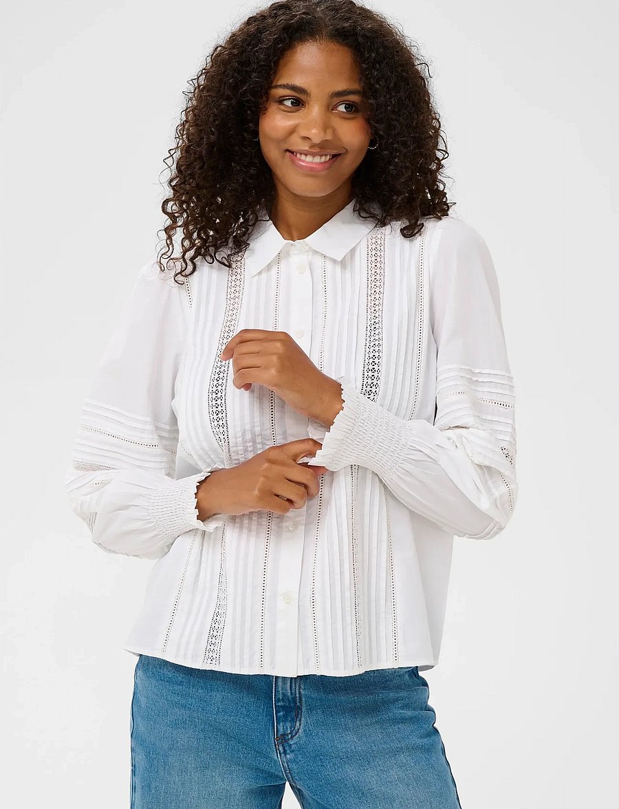 Kaffe - KAbella Shirt - langærmede skjorter - optical white - 0