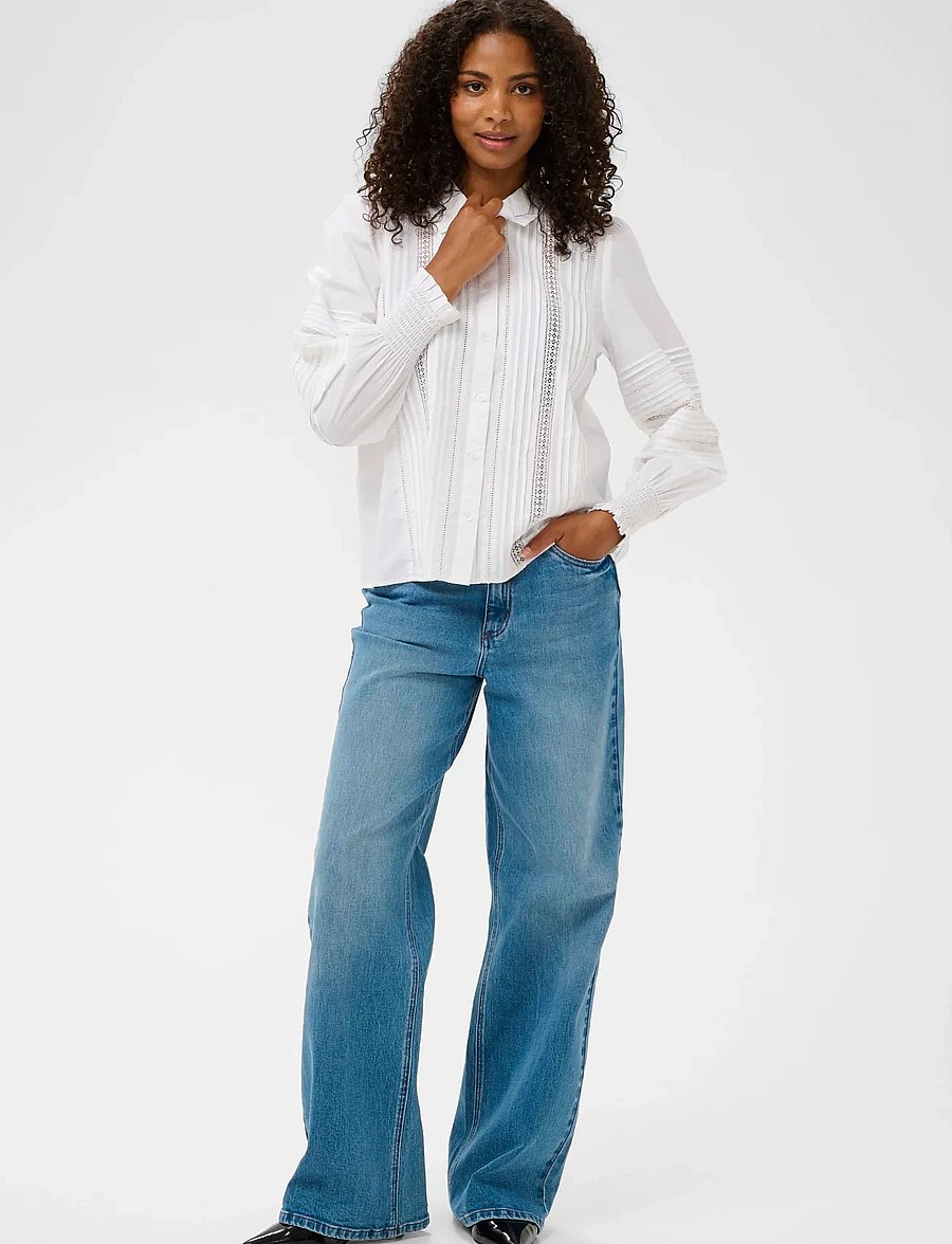 Kaffe - KAbella Shirt - long-sleeved shirts - optical white - 3