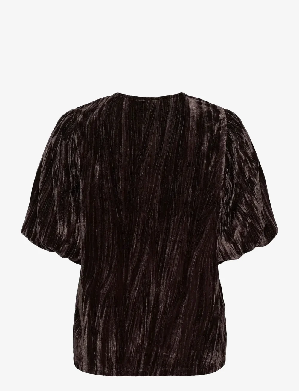 Kaffe - KAelva Jersey Blouse - kortærmede bluser - black coffee - 2