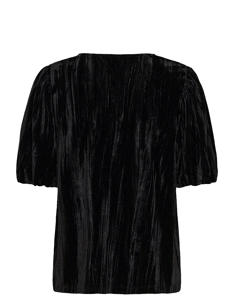 Kaffe - KAelva Jersey Blouse - kortärmade blusar - black deep - 2