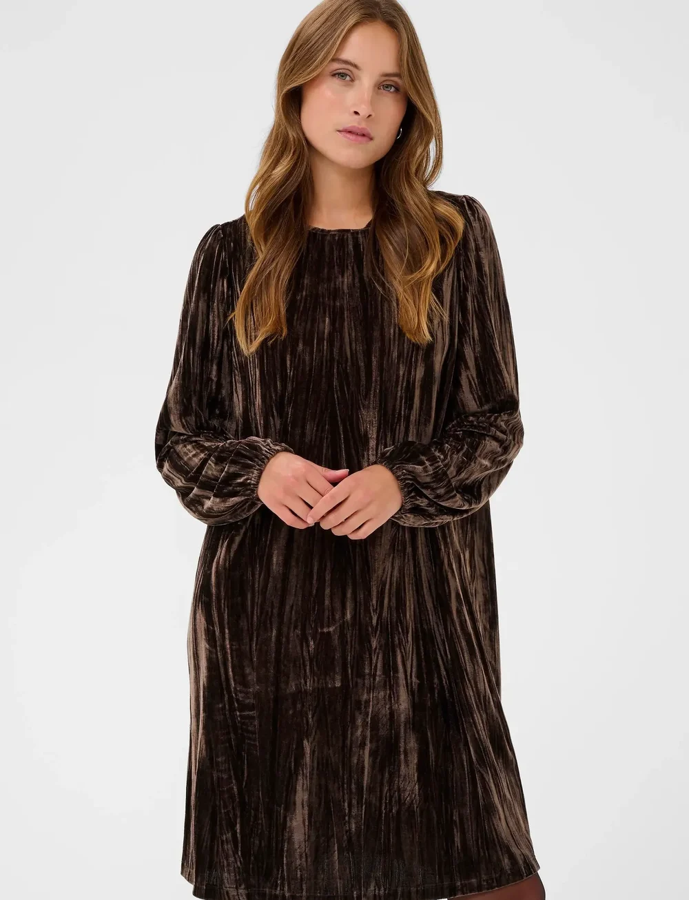 Kaffe - KAelva Dress - t-shirtklänningar - black coffee - 0