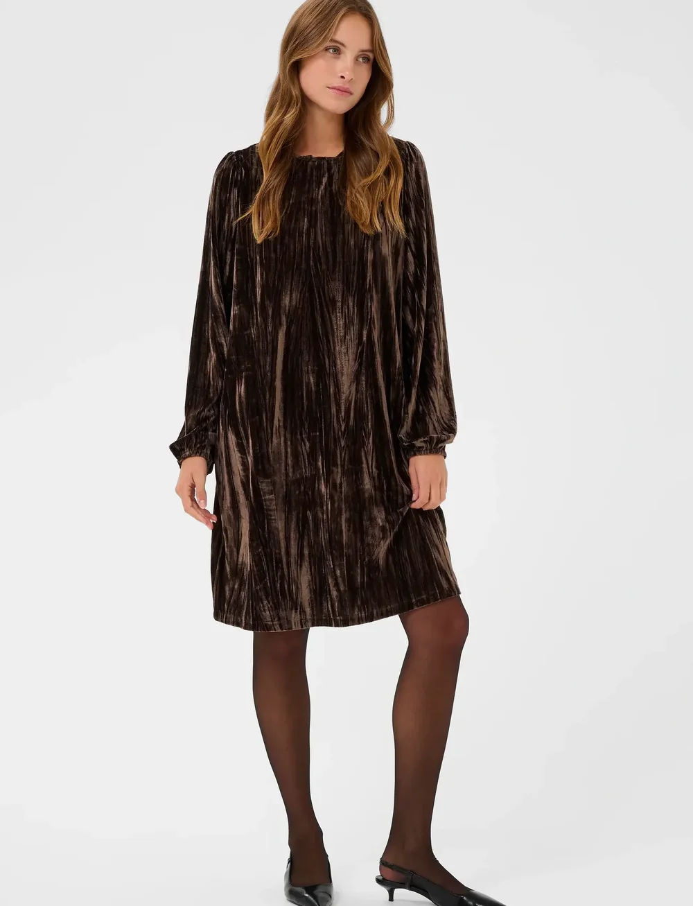 Kaffe - KAelva Dress - t-shirtklänningar - black coffee - 3