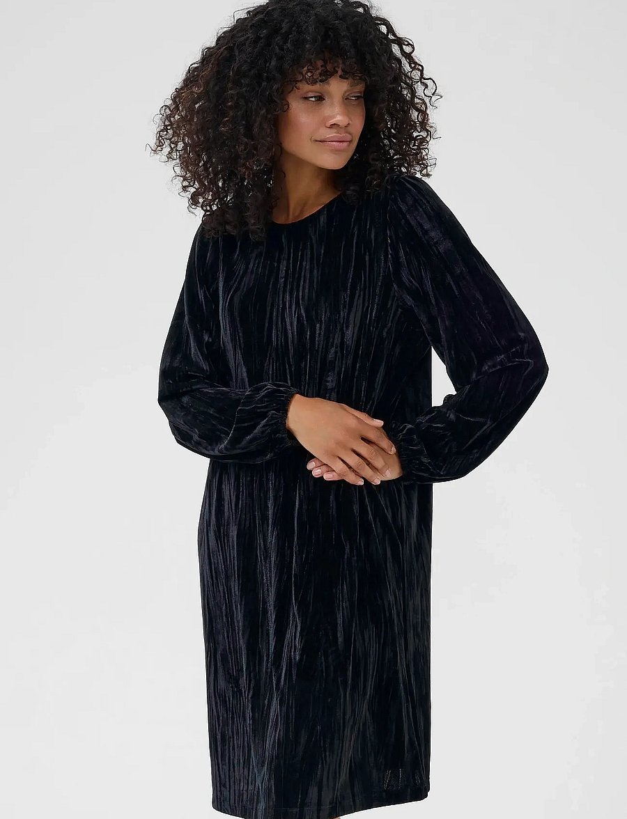 Kaffe - KAelva Dress - t-shirt-kleider - black deep - 0