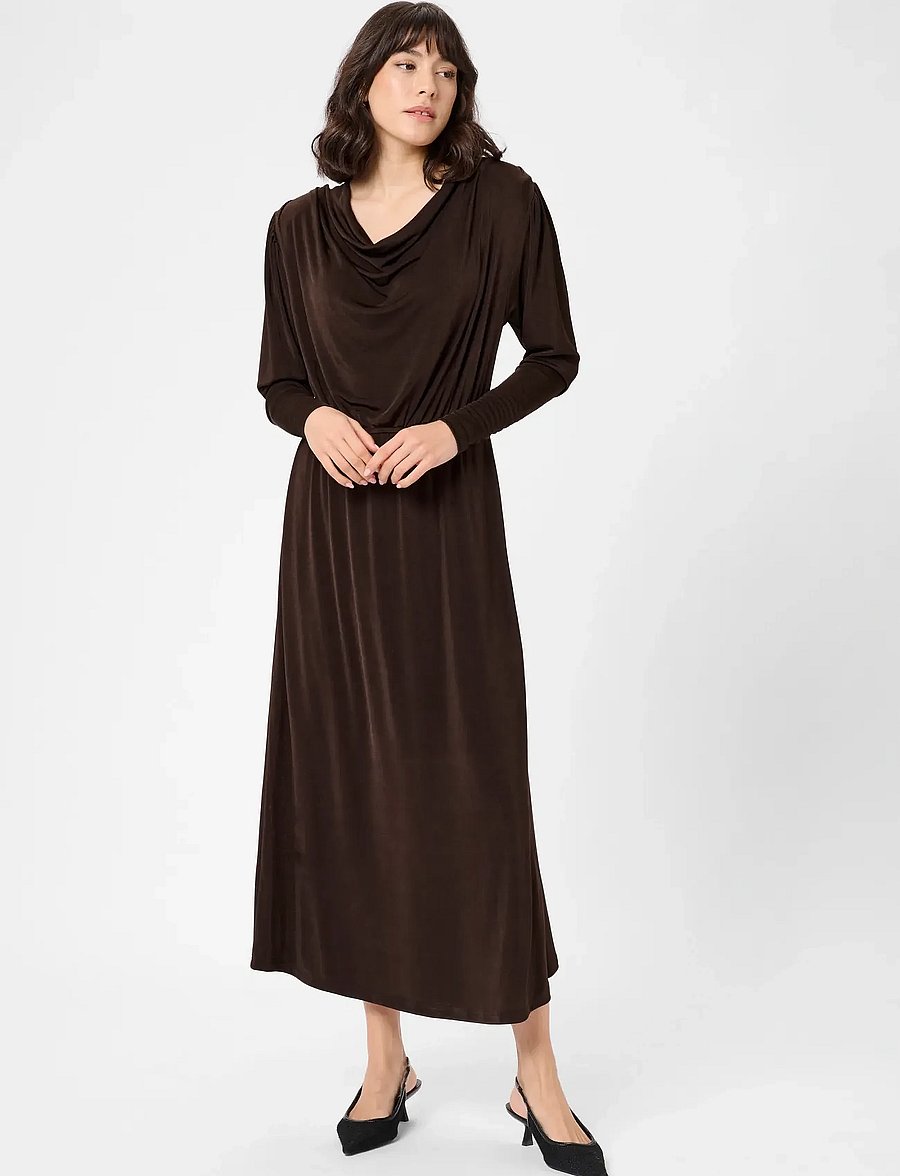 Kaffe - KAgina Jersey Dress - partykleider - black coffee - 0