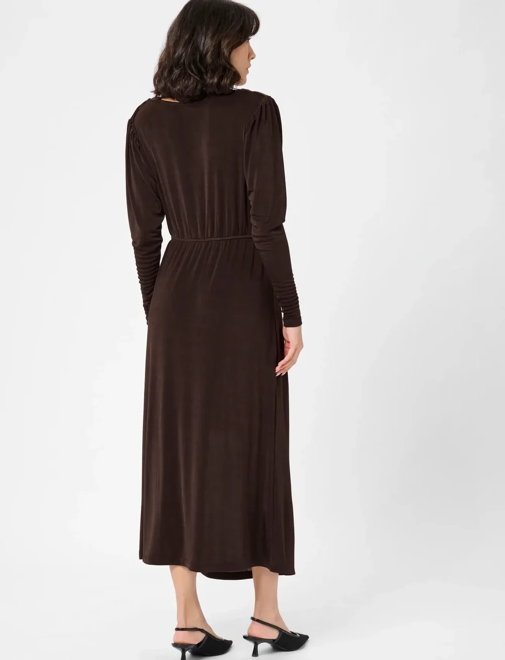Kaffe - KAgina Jersey Dress - festklänningar - black coffee - 3