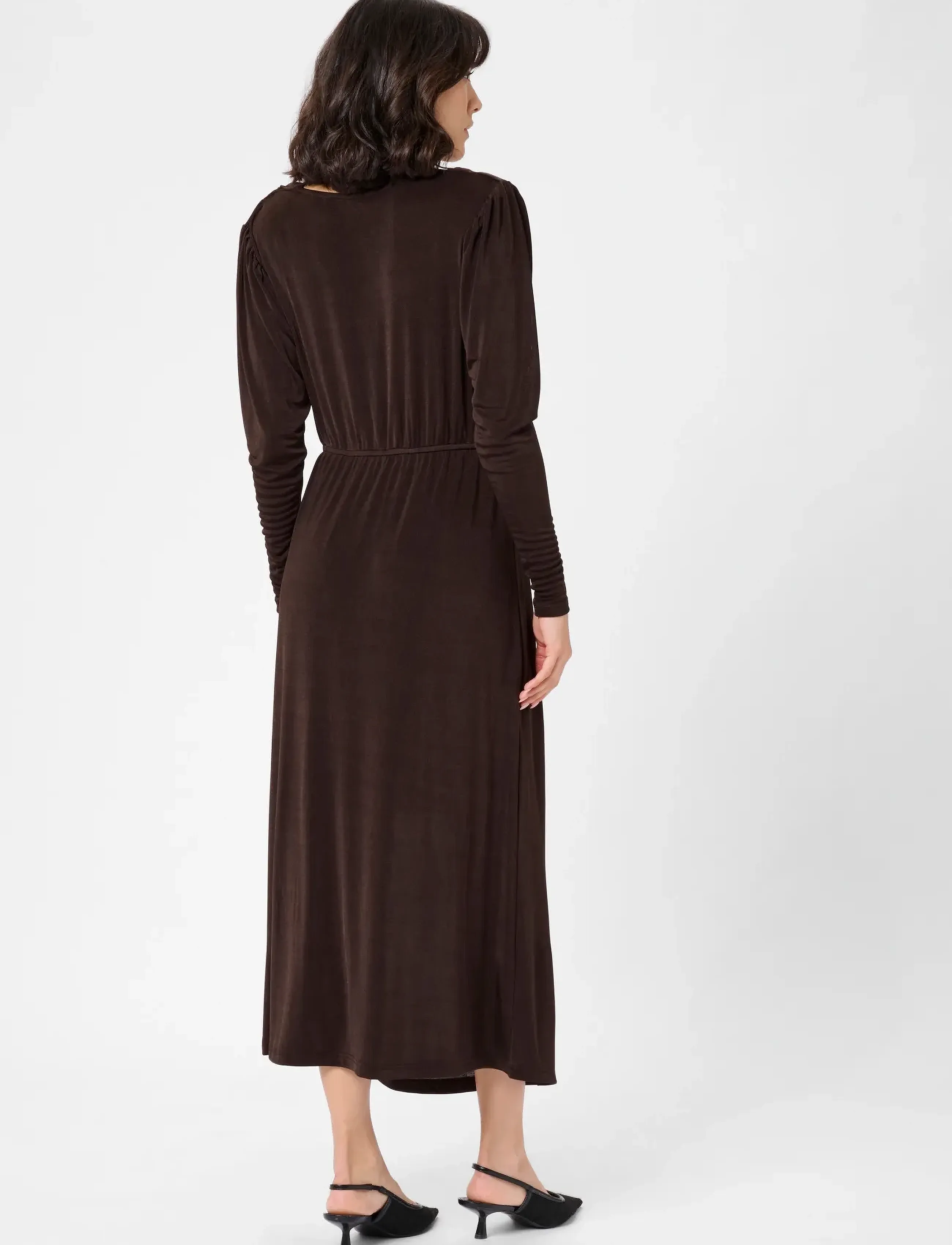 Kaffe - KAgina Jersey Dress - festklänningar - black coffee - 3