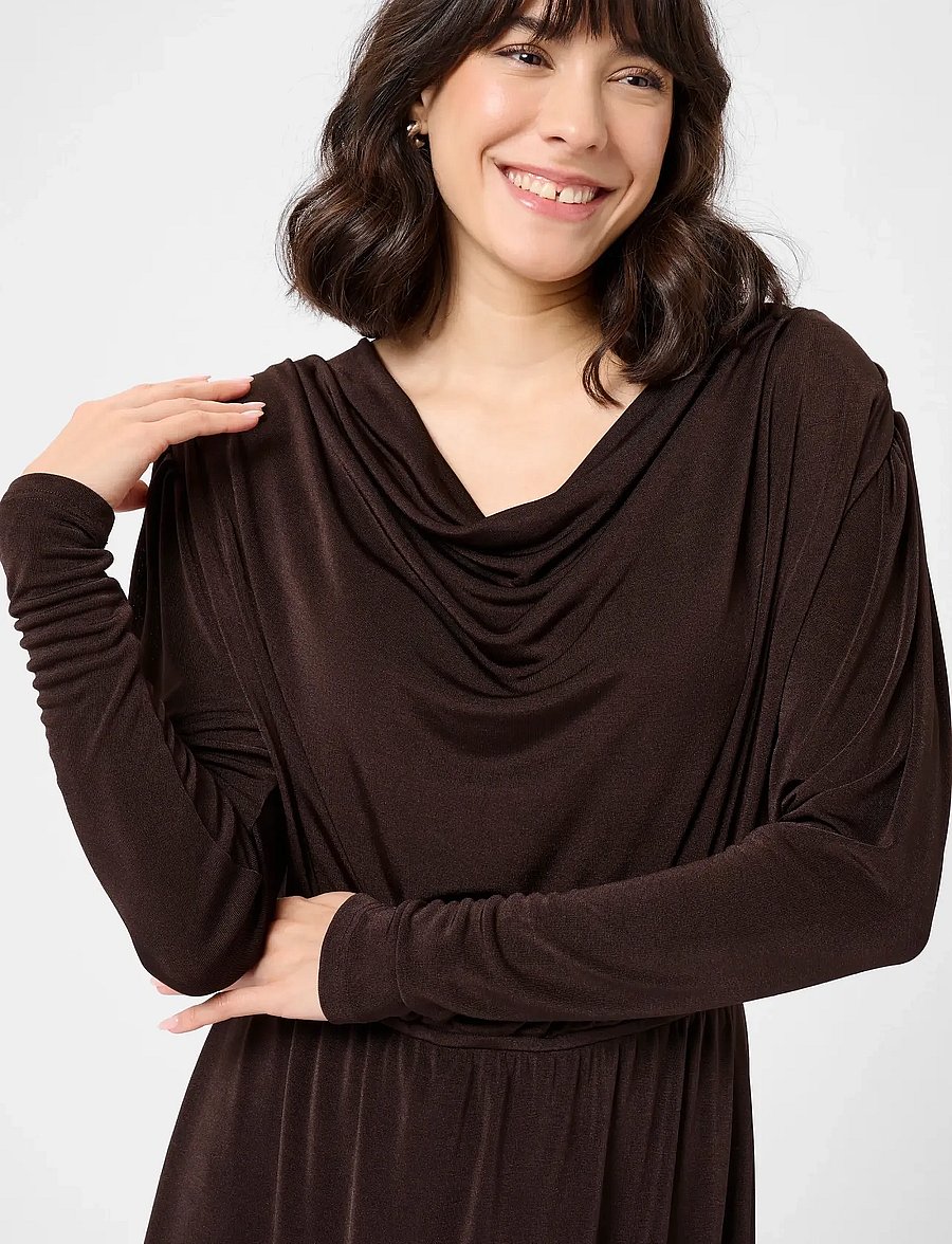 Kaffe - KAgina Jersey Dress - partykleider - black coffee - 4