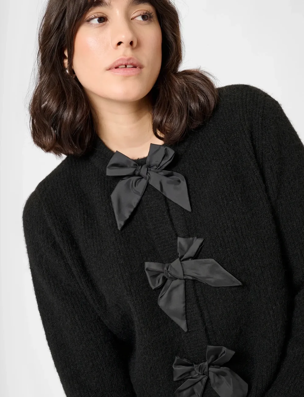 Kaffe - KAmay Knit Cardigan - koftor - black deep - 5