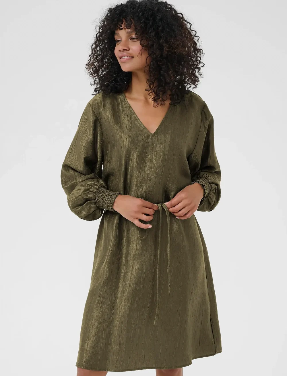 Kaffe - KArizz Short Dress - festklänningar - ivy green - 0