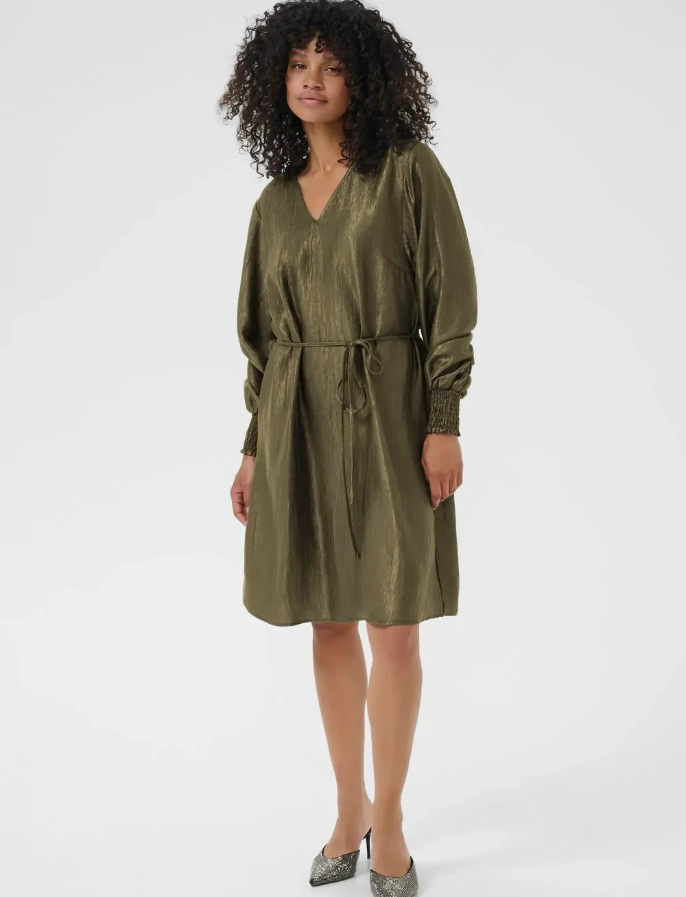 Kaffe - KArizz Short Dress - festkjoler - ivy green - 3