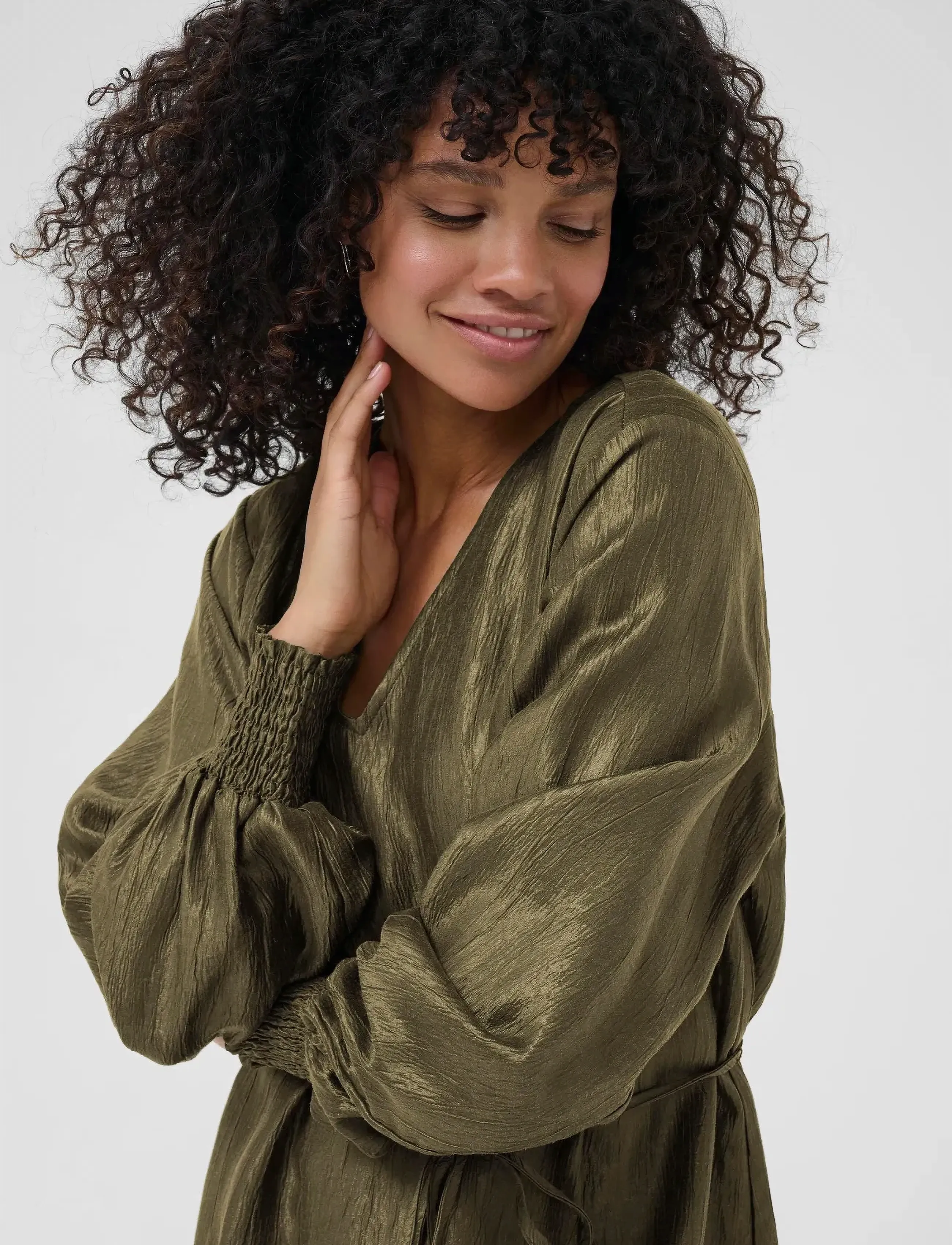 Kaffe - KArizz Short Dress - feestjurken - ivy green - 5