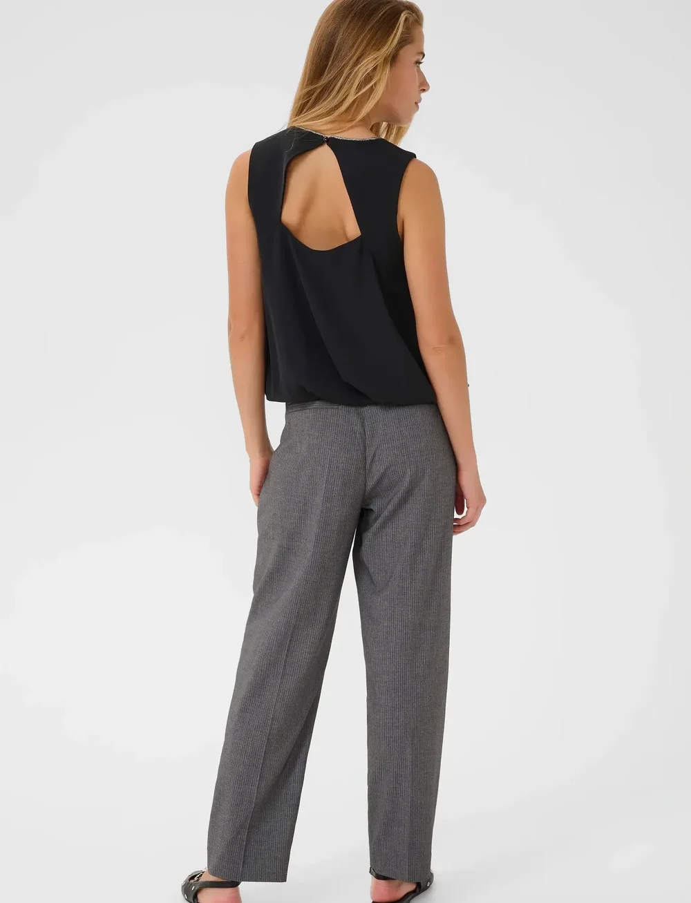 Kaffe - KAolga Top - Ärmlösa blusar - black deep - 4
