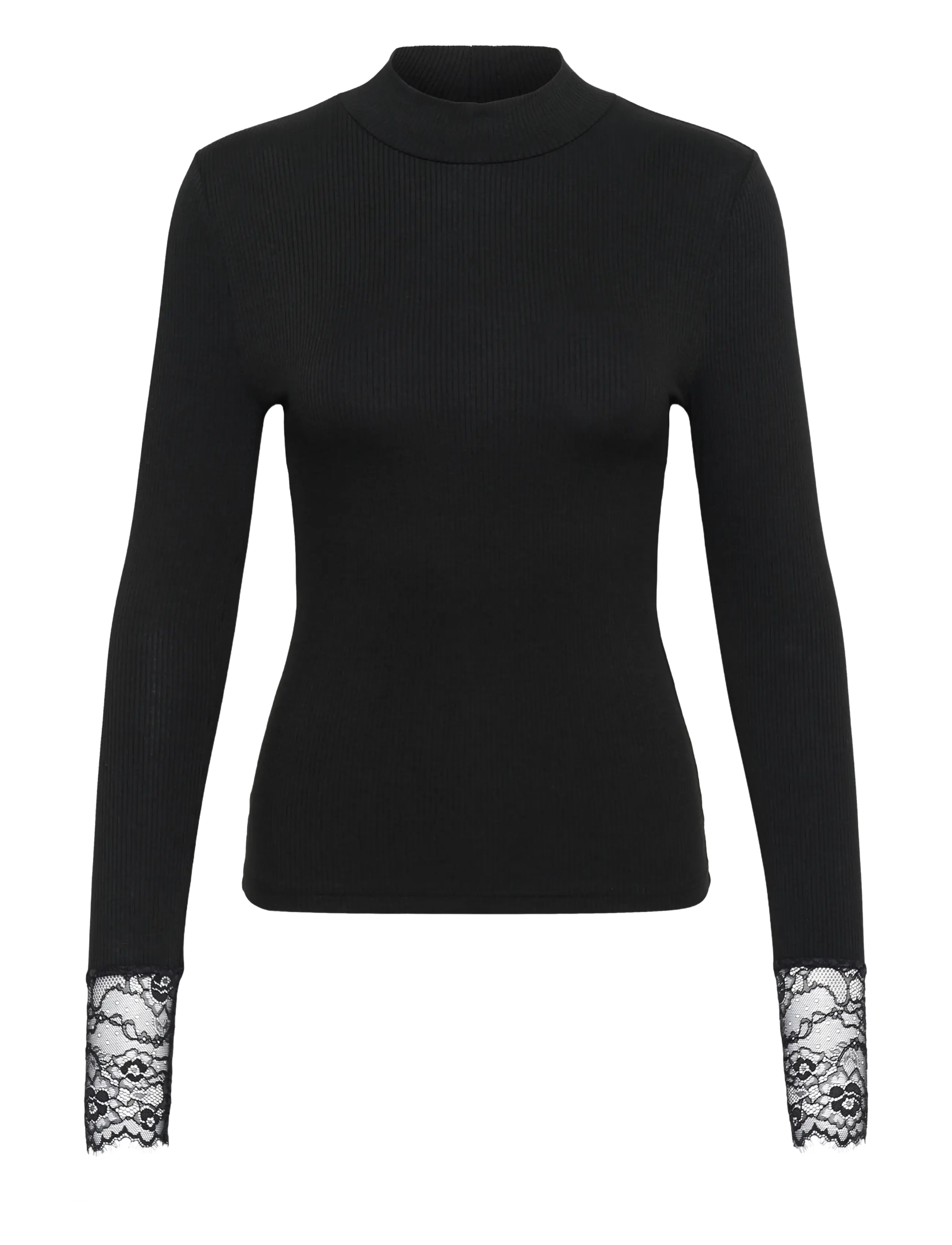 Kaffe KAomi Turtleneck T-Shirt - Langärmlige Tops - BLACK DEEP / black