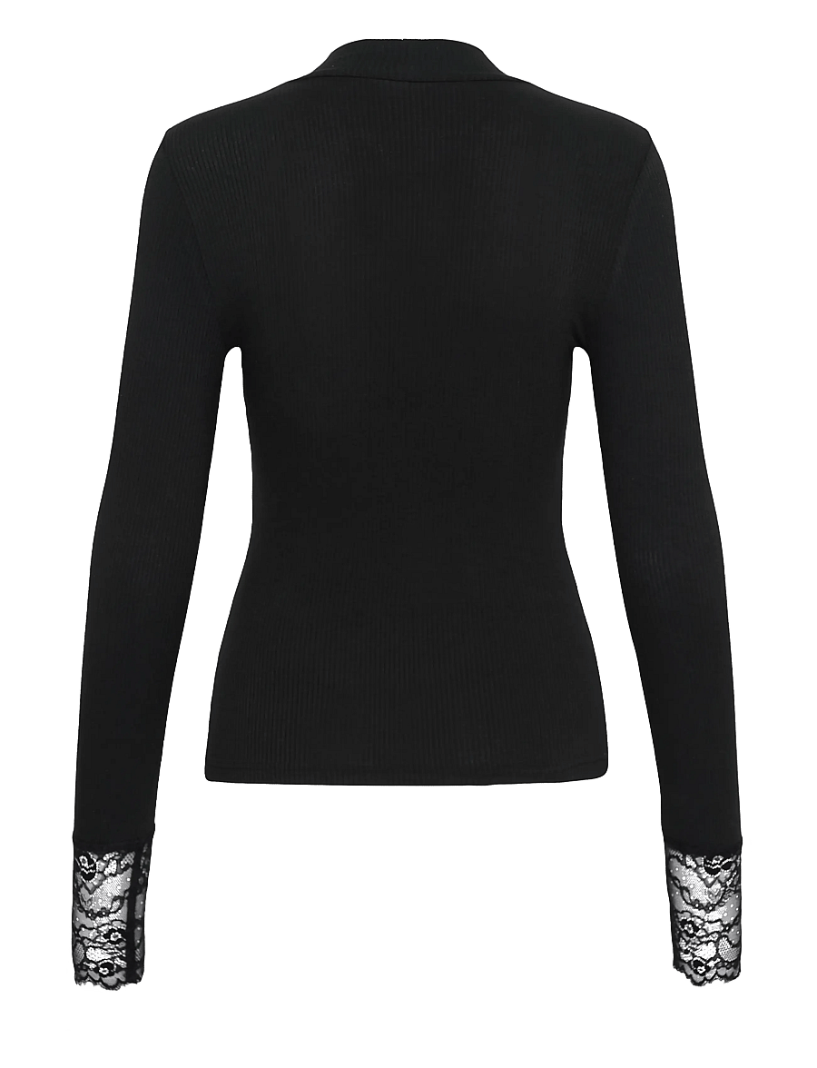 Kaffe - KAomi Turtleneck T-Shirt - rollkragenpullover - black deep - 1