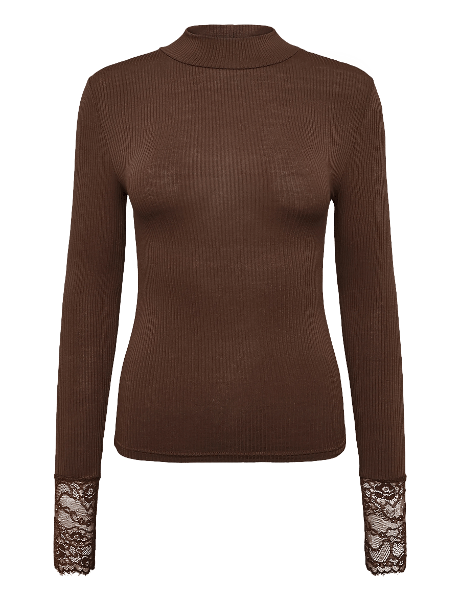 Kaffe - KAomi Turtleneck T-Shirt - rullekraver - carafe - 0