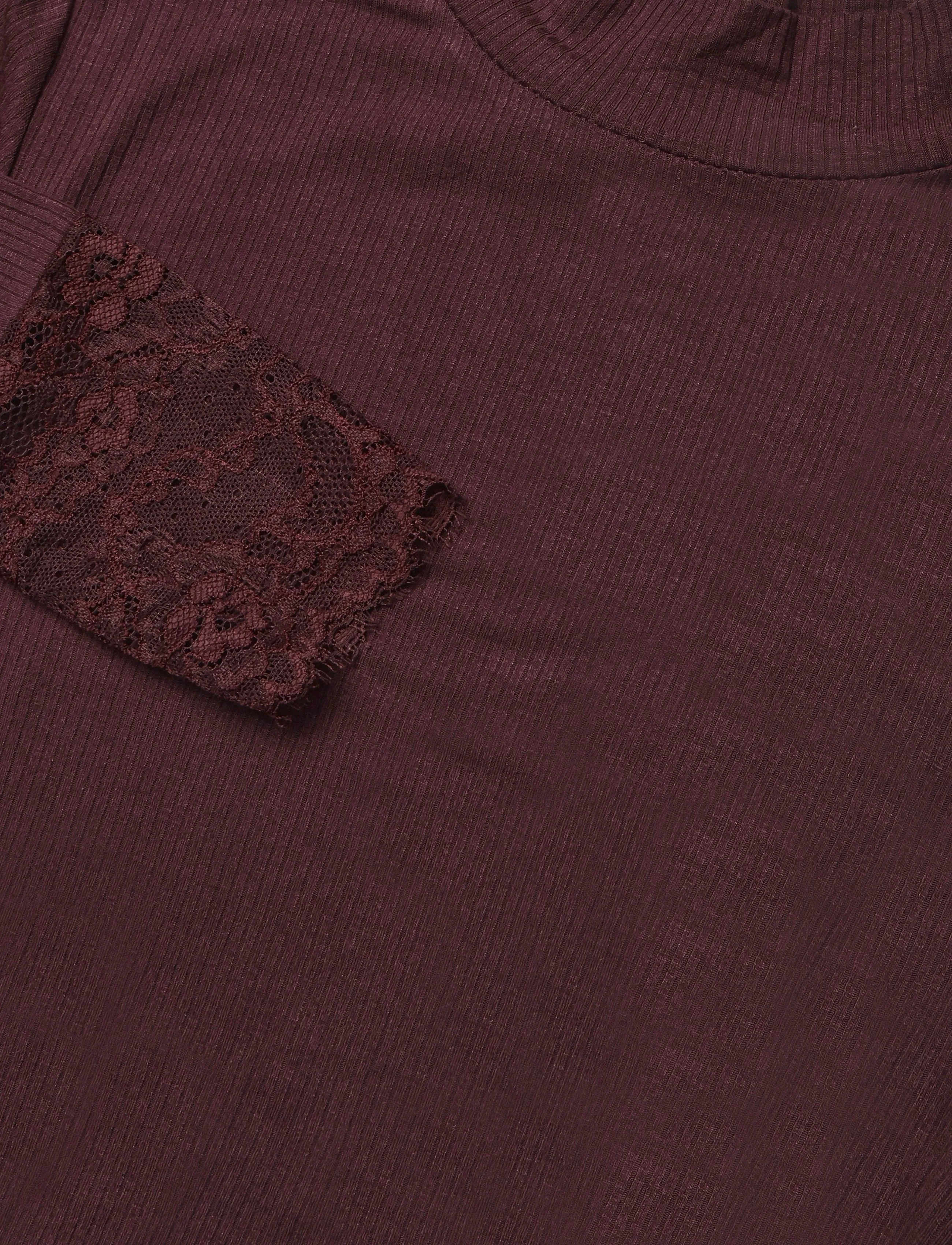 Kaffe - KAomi Turtleneck T-Shirt - kõrge kaelusega kudumid - fudge - 2