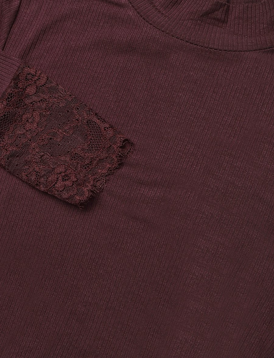 Kaffe - KAomi Turtleneck T-Shirt - kõrge kaelusega kudumid - fudge - 2