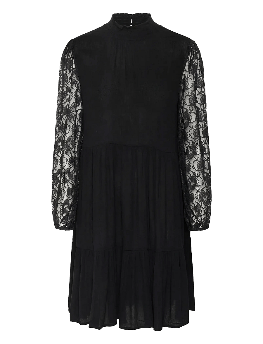 Kaffe - KAstine Amber Lace Dress - spetsklänningar - black deep - 1