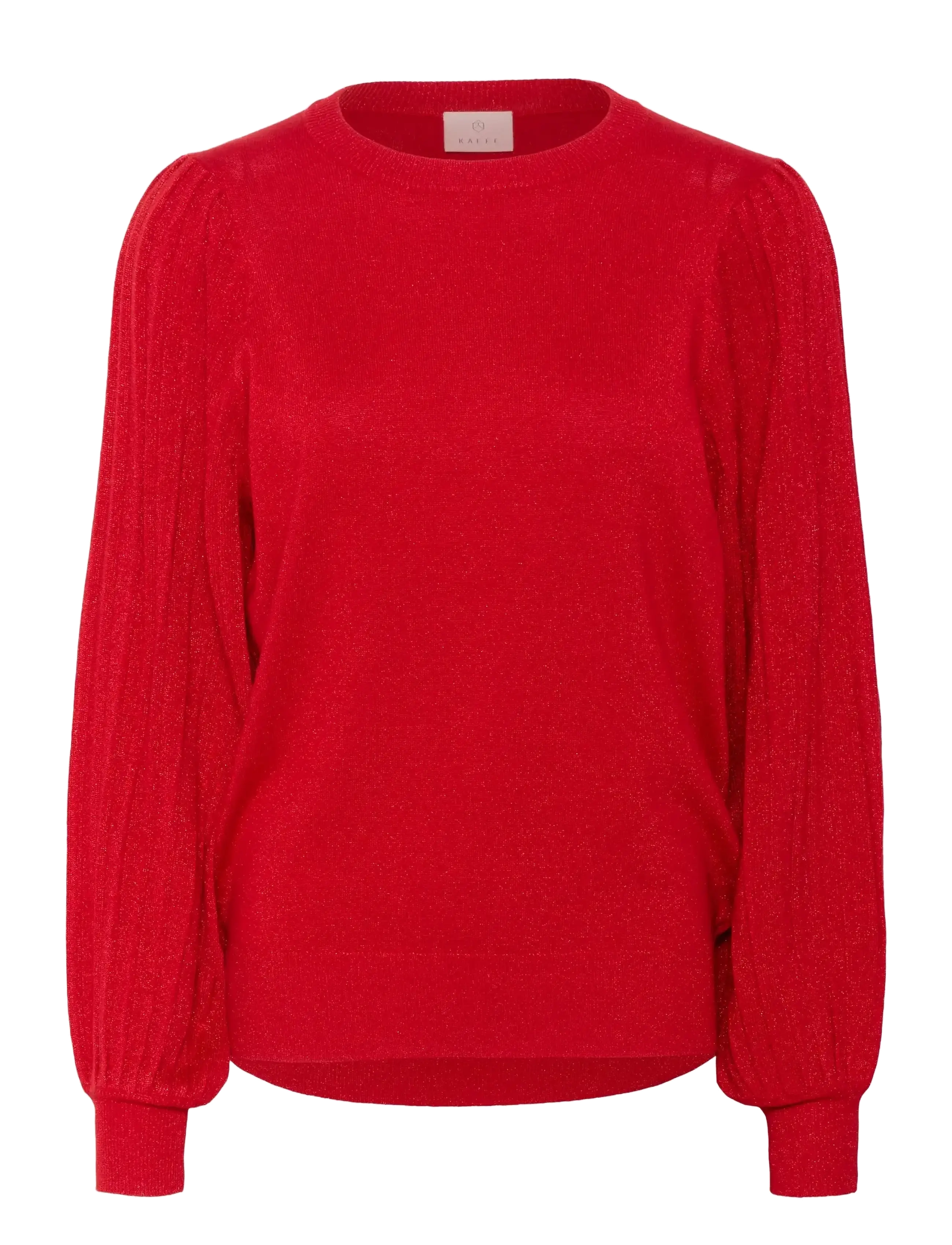 KAFFE Karegina Pleat Ls Pullover Rot - S - Damen