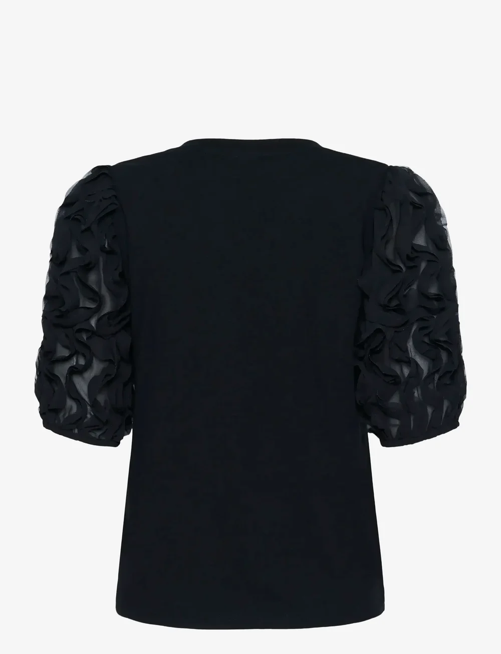 Kaffe - KAlinda Frill T-Shirt - t-shirts - black deep - 2