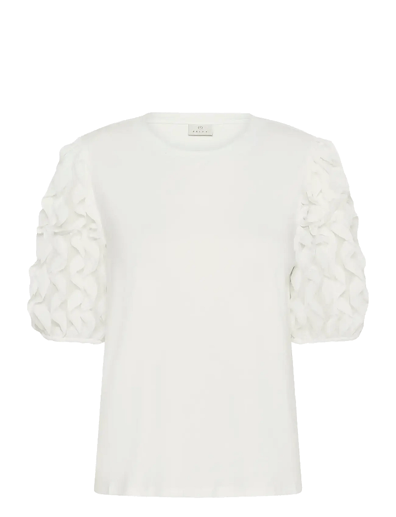 Kaffe - KAlinda Frill T-Shirt - chalk - 1