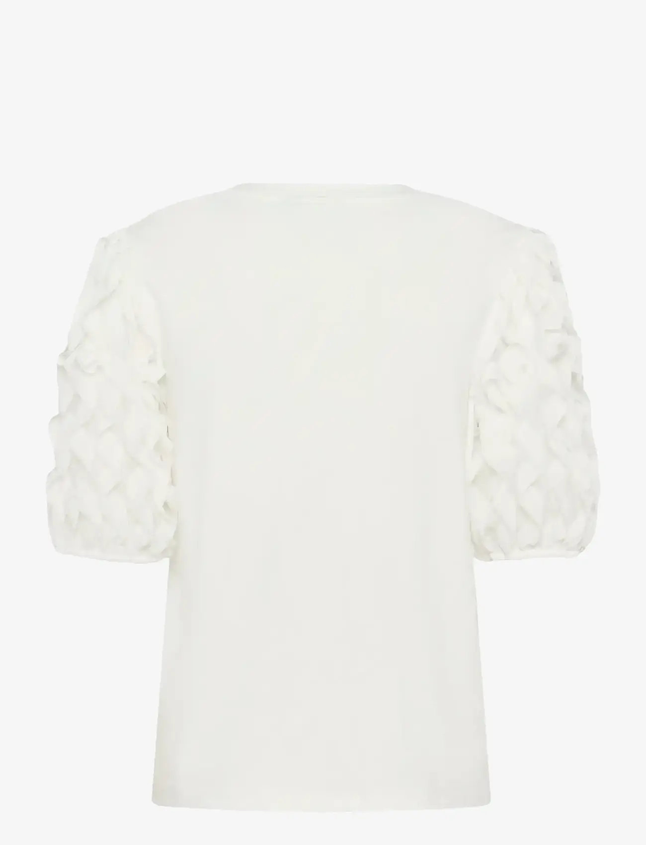 Kaffe - KAlinda Frill T-Shirt - t-shirts - chalk - 2