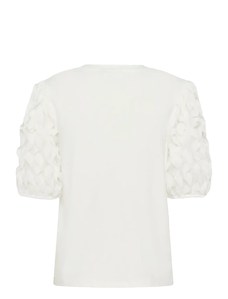 Kaffe - KAlinda Frill T-Shirt - chalk - 2