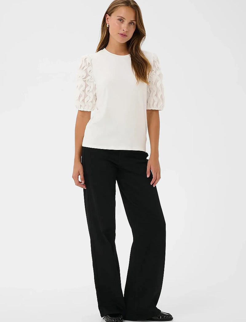 Kaffe - KAlinda Frill T-Shirt - chalk - 3